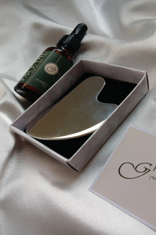 گواشا استیل + روغن ماساژ صورت