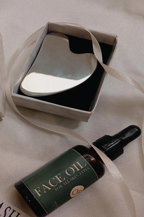 گواشا استیل + روغن ماساژ صورت